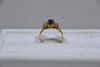 Jewellery - Ring - unknown stone with diamonds, K.5, Tested 18kt, weighs 2.58g - 3