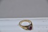 Jewellery - Ring - Natural Stone with diamonds, J, Tested 18kt, weighs 2.49g - 3