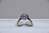 Jewellery - Ring - Saphire and diamonds, P, Tested 15kt, weighs 3.15g - 2
