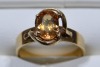 Jewellery - Ring - with Citrine, N, Tested 9kt, weighs 3.12g