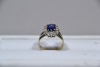 Jewellery - Ring - Unknown stone with diamonds, K, Tested 8kt, weighs 2.86g - 2