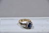 Jewellery - Ring - Unknown stone with diamonds, K, Tested 8kt, weighs 2.86g - 4