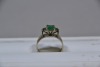 Jewellery - Ring - Emerald x3, N, Marked 9kt, weighs 3.25g - 2