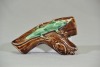 Australian Pottery - Harvey School - Lizard on Log Figurine - Unknown Artist, Signed to rear - 4