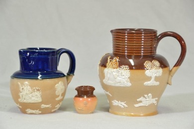 Doulton - 3 x Harvest ware stoneware Jugs.