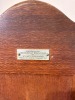 Furniture - Silky Oak Presentation Chair, Plaque for Indooroopilly Bowls Club. A/F - 2