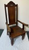 Furniture - Silky Oak Presentation Chair, Plaque for Indooroopilly Bowls Club. A/F - 4