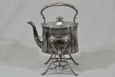Silver plate Spirit Kettle - Victorian Silver Plate