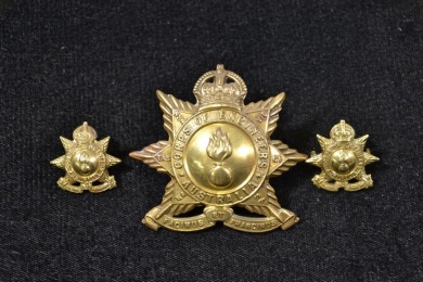 Militaria - Hat & Collar Badge - Australian Corps of Engineers 1900 - 12