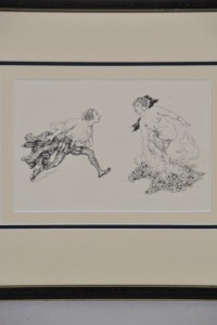 Artwork - Norman Lindsay, "A Lady's Revenge", Print, Image Size 15 x 22.5cm.
