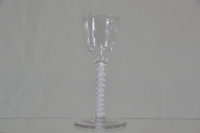 Antique Glass - Georgian wine glass, with Barley twist stem.