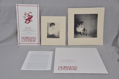 Artwork - Norman Lindsay, Special Folio from "Columbine including two Facsimile Etching, "Your Fate" & 'Columbine" Comes with Bloomfield Certificate. Limited to 550