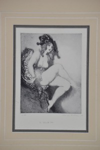 Artwork - Norman Lindsay, "The Black Hat", Facsimile Etching, Image Size 16 X 12.5cm, Comes with Bloomfield Certificate. Limited to 550