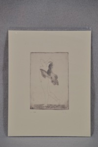 Artwork - Norman Lindsay, "The Lace Head-Dress", Unframed Facsimile Etching, Image Size 12 x 8cm, Comes with Bloomfield Certificate. Limited to 550