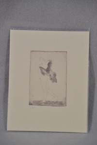 Artwork - Norman Lindsay, "The Lace Head - Dress", Unframed Facsimile Etching, Image Size 15 x 13cm, Comes with Bloomfield Certificate. Limited to 550
