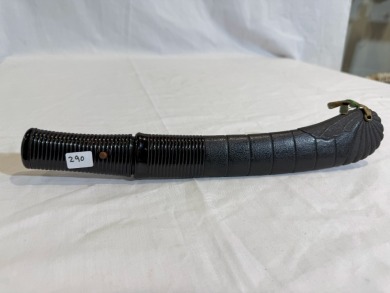 Bladed Weapons - Japanese Edo Tanto, Blade L 23cm Total L 32cm. Unusual lobster tail scabbard