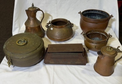 Kitchenalia - Group Lot (7) - Various Copper Items A/F