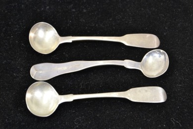 Silver - Mustard Spoons x3 - All individually Hallmarked, W 21.7g