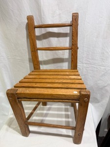 Furniture - Chair, Rustic wooden chair, H 85cm