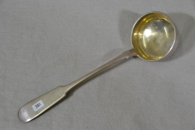 Silver - Antique Russian, Ladle, Gold Gilt, 1857 Hallmarked 840, W 256g