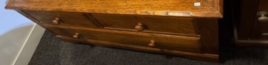 Furniture - Edwardian three draw white cedar wardrobe base.