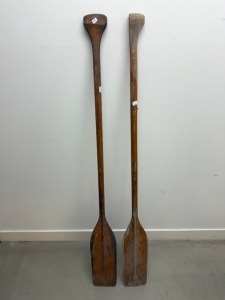 Decorative Furnishings - Timber Oars Varnished, One Split, L 150cm