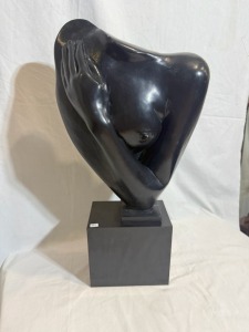 Decorative Furnishing - Modern Ceramic Female Bust, Signed Austin Prod. Inc. 1981