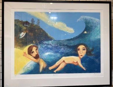 Artwork - Gary Shead, "The Wave", Original Collagraph, Edition of 80, Image Size 64 x 89cm, Signed L/R.