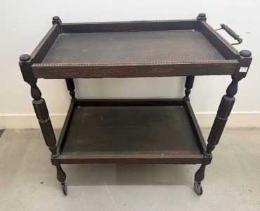 Furniture - 1930's Oak Tea Trolley, Needs Restoration