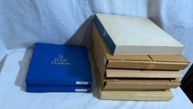 Antique China - Group Lot (8) - Royal Doulton Collector Plates includes, Balloon Lady, Aged in wood, etc.