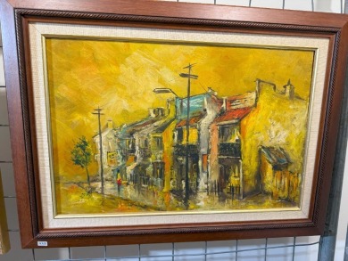 Artwork - Hans Anger - "Paddington Street Scene Sydney" Oil On Board, 35 x 53cm. Signed L/R