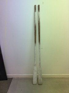 Decorative Furnishings - Timber Oars Painted white L 221cm