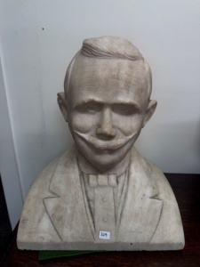 Sculpture - Marble Bust of a Queensland Politician David Bowman H 38cm