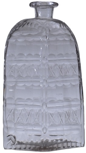 Early Glass - Coaching Flask / European Triangular Decanter