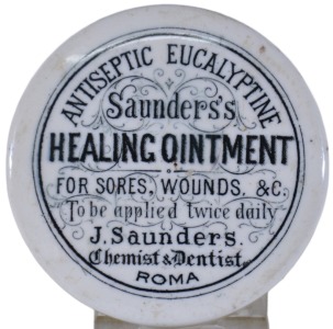 Pot Lid - Saunders's Healing Ointment
