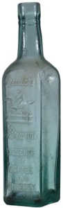 coffee bottle- leader brand coffee bottle jumping horse trademark