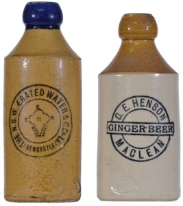 Ginger Beer x2 - B/T - NSW Aerated Water & C. E. Henson Maclean