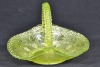 Uranium Glass - Pressed glass basket - 2
