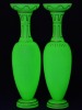 Uranium Glass - French Opaline vases