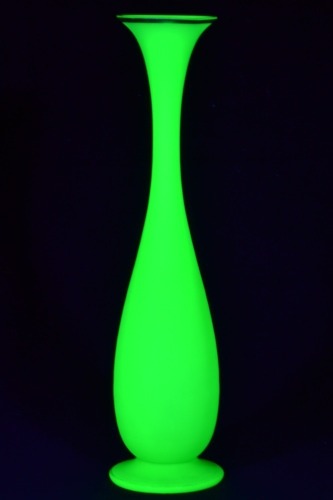 Uranium Glass - French Opaline vases