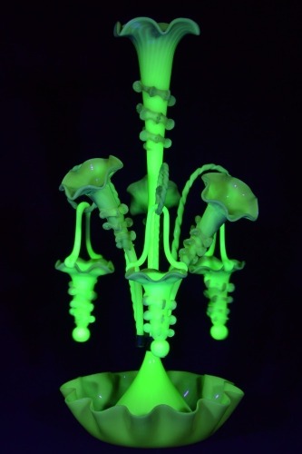 Uranium Glass - Victorian Epergene