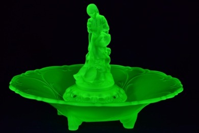 Uranium Glass - Float Bowl Belvedere set