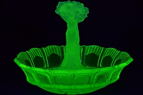 Uranium Glass - Float Bowl Flora