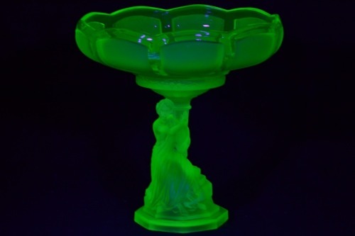 Uranium Glass - Art Deco Centrepiece