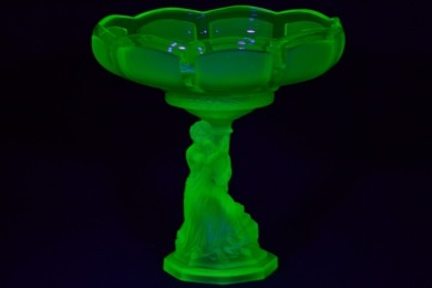 Uranium Glass - Art Deco Centrepiece