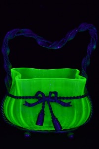 Uranium Glass - Edwardian basket