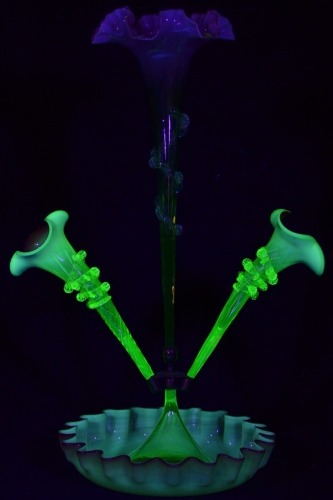 Uranium Glass - Victorian Epergene