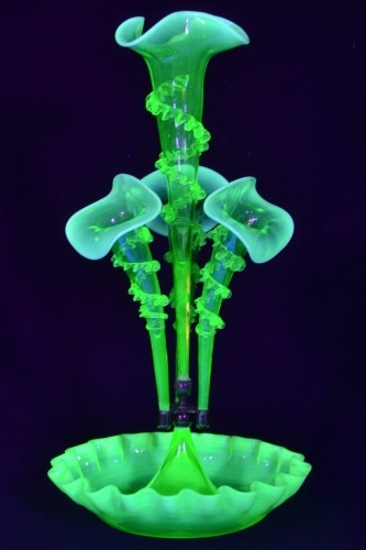 Uranium Glass - Victorian Epergene