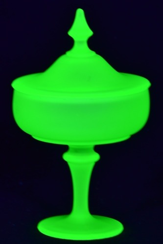 Uranium Glass - Art Deco Bon Bon dish