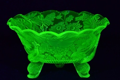 Uranium Glass - Depression Glass bowl
